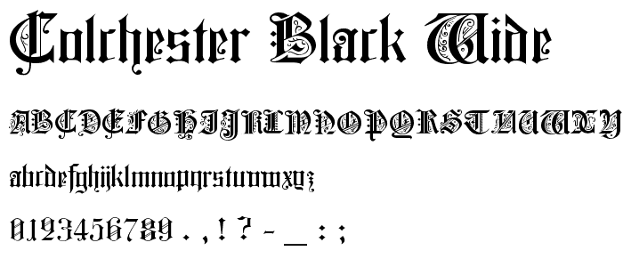Colchester Black Wide font